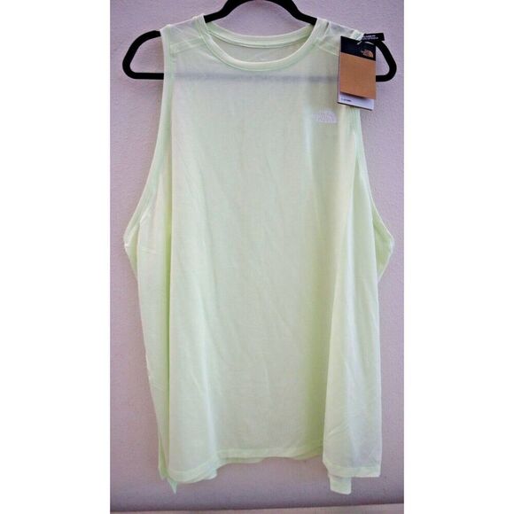 The North Face Women's Sz 2X Lime Cream Heather Wander Slitback Tank Top - Picture 1 of 13